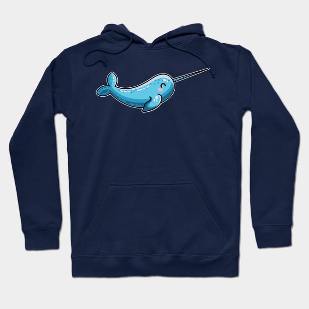 Kawaii Cute Narwhal Hoodie by freeves